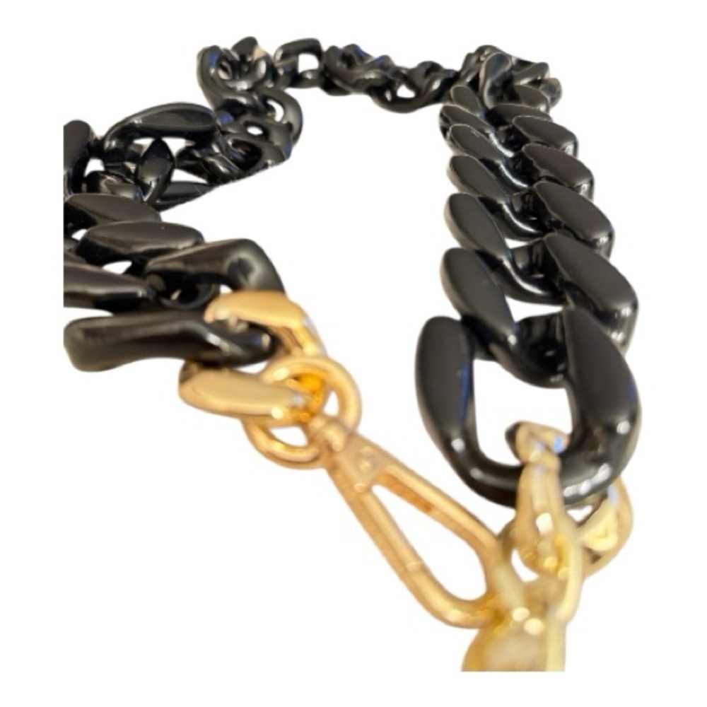 Black and Gold Chain Belt